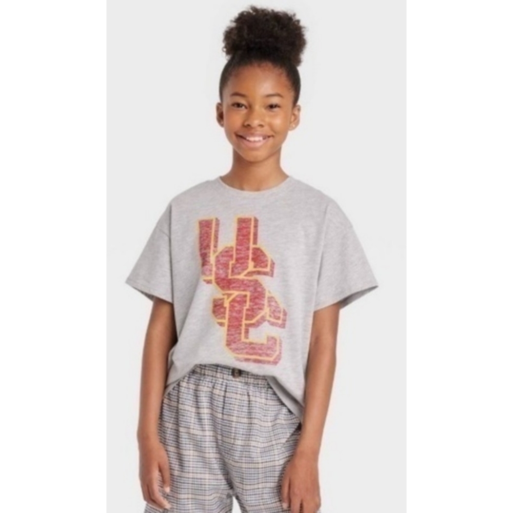 Art Class USC Boxy Cropped Tshirt Gray Size L (10/12)